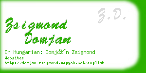 zsigmond domjan business card